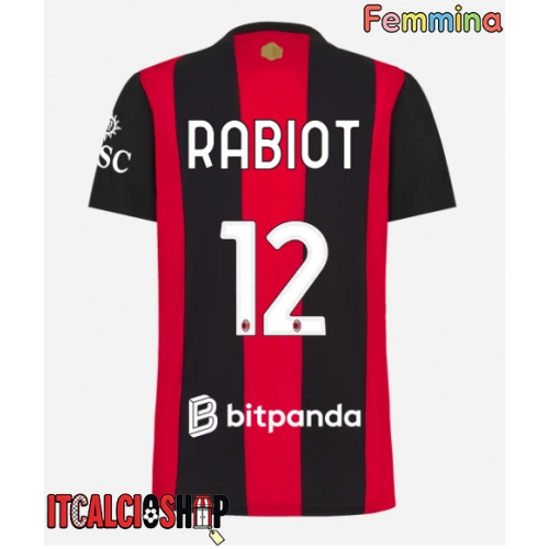 AC Milan Adrien Rabiot #12 Prima Maglia Femmina 2026-27 Manica Corta